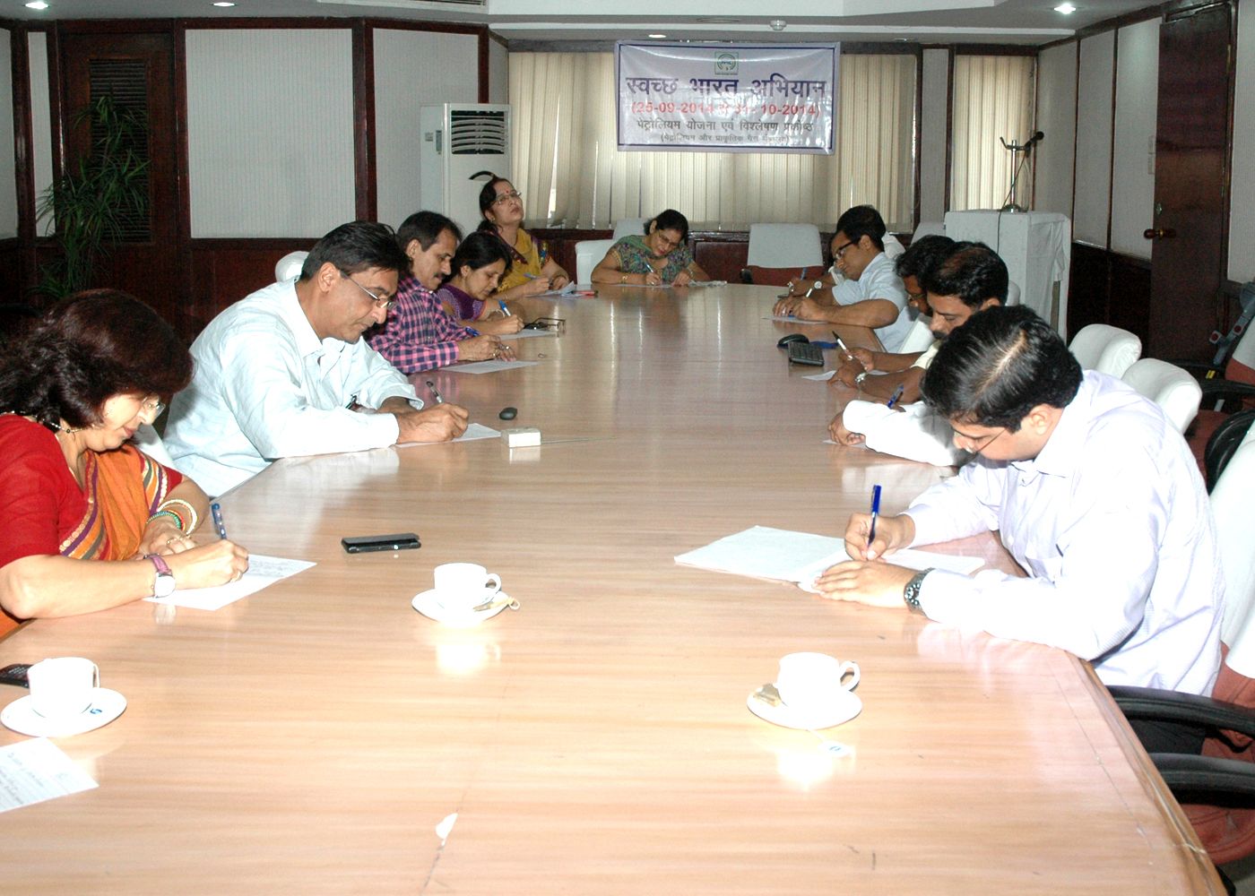 PPAC employees participating in the essay competition Mere Sapno Ka Swachh Bharat in hindi and My Vision of Clean India